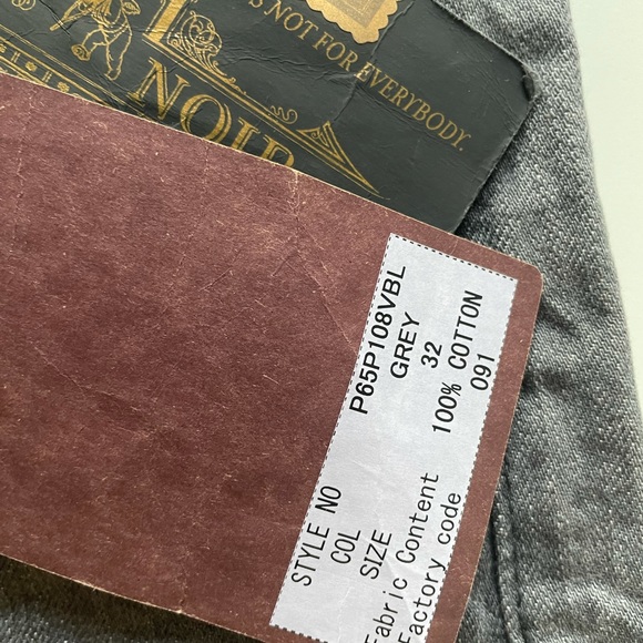 PRPS NOIR Grey Jeans Size 32 Made in Japan - Picture 6 of 7